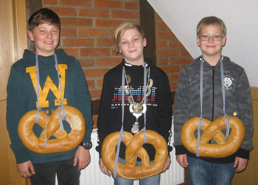 Nils Ziegner (2.Platz Lipu) - Patrice Haider (Jugendkönig) - Alexander Schridde (1.Platz Lipu)